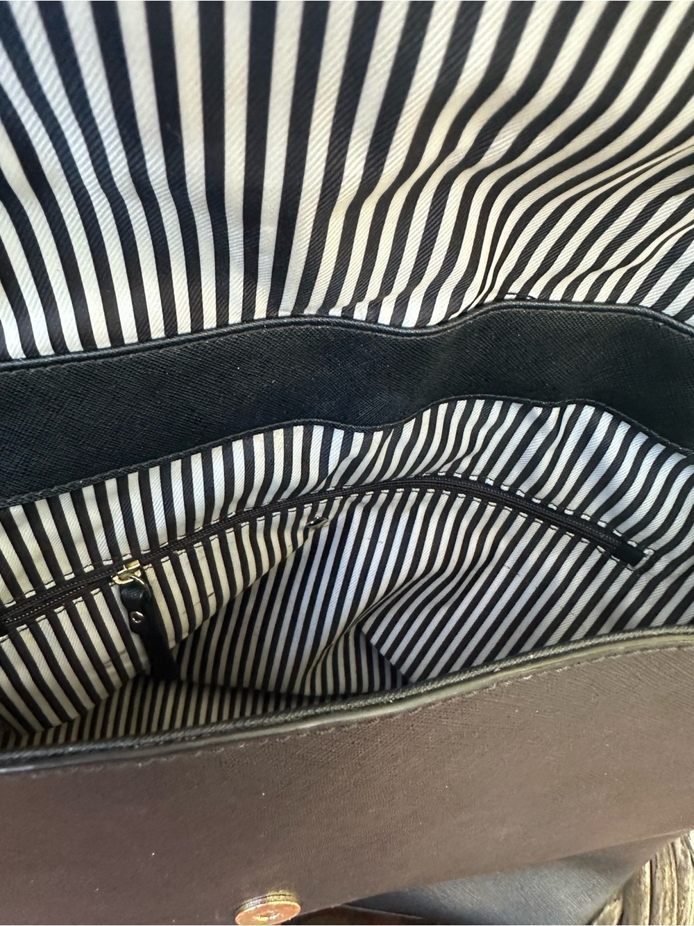 kate spade Black Striped-Lined Backpack